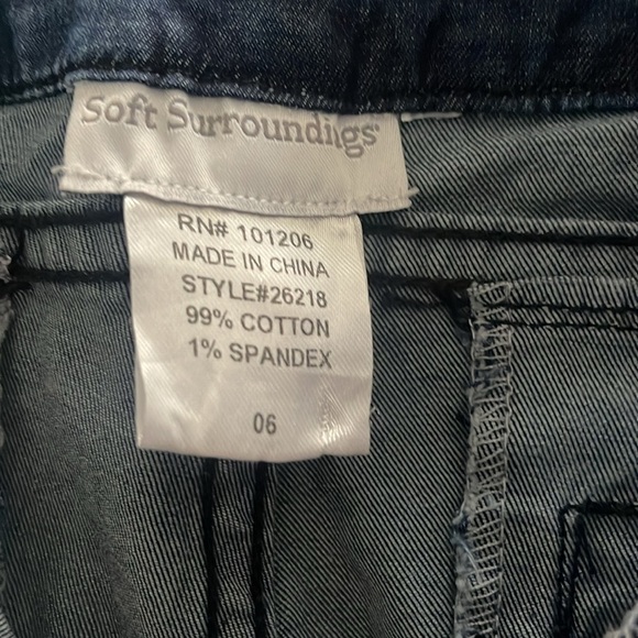 Soft Surroundings Blue Tie Dye Embellished Jeans - Picture 5 of 5